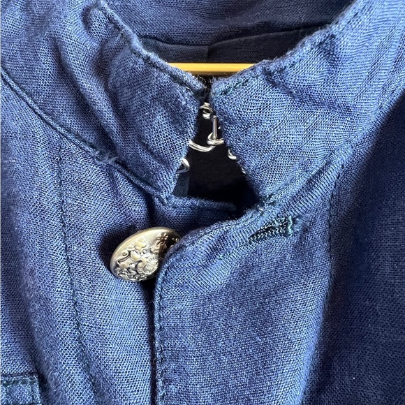 Ralph Lauren Girls Navy Blue Vest Size 16 Linen Blend - Picture 12 of 14